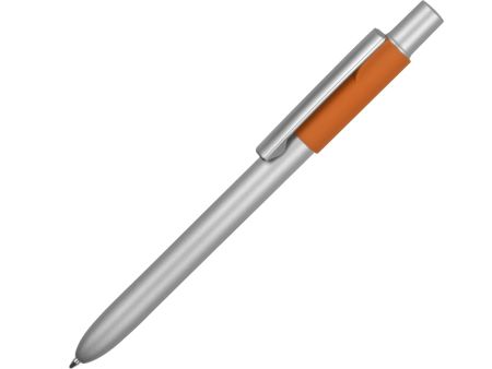 Ручка металлическая шариковая Bobble с силиконовой вставкой, оранжевый