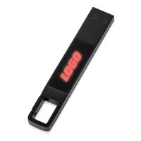 USB 2.0- флешка на 32 Гб c подсветкой логотипа Hook LED, красный