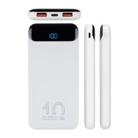 RIVACASE VA2540 (10 000mAh), QC/PD 20W внешний аккумулятор с дисплеем, белый 12/48