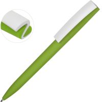 Ручка пластиковая soft-touch шариковая Zorro, зеленый