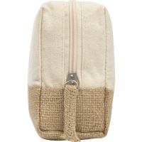 Косметичка Jute с ручкой из хлопка и джута, натуральный