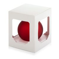 Стеклянный шар красный, заготовка шара 6 см, цвет 12