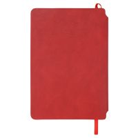 Блокнот Notepeno 130x205 мм с тонированными линованными страницами, красный
