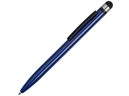 Ручка-стилус металлическая шариковая Poke, синий