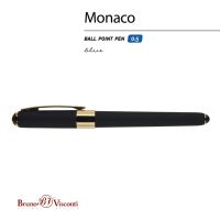 Ручка пластиковая шариковая Monaco, 0,5мм, синие чернила, черный