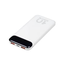 RIVACASE VA2540 (10 000mAh), QC/PD 20W внешний аккумулятор с дисплеем, белый 12/48