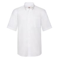 Рубашка "Short Sleeve Oxford Shirt", белый_M, 70% х/б, 30% п/э, 130 г/м2