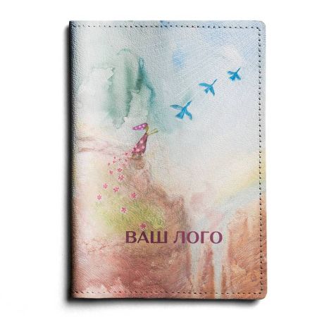 Обложка для паспорта "Синие птицы"